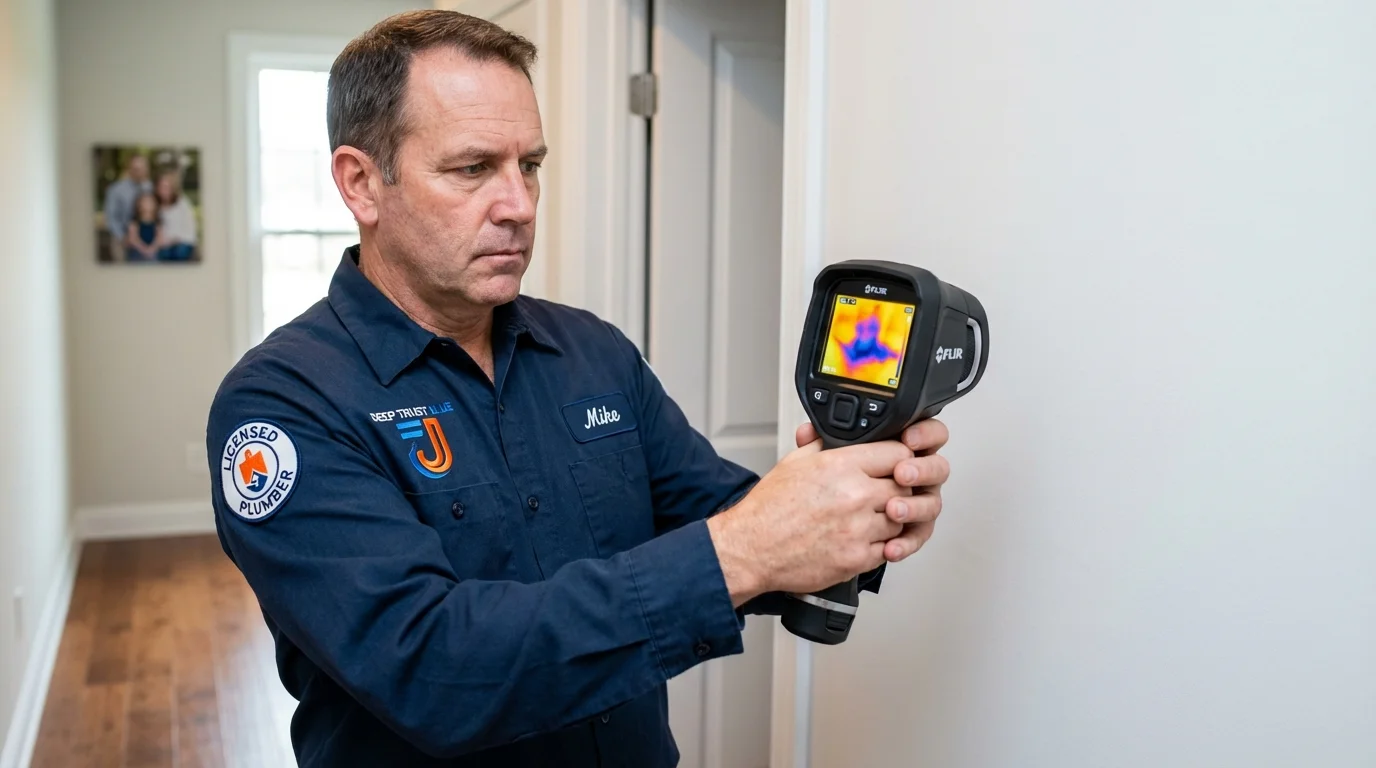 Thermal imaging leak detection by Johns Plumbing LLC in Yorkville